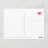 かわいいオレンジ色の猫の誕生日帽子　祝福 ポストカード (裏面)