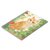 かわいいオレンジ色の猫 ノートブック (左側)
