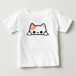 かわいいオレンジ色の猫 ベビーTシャツ