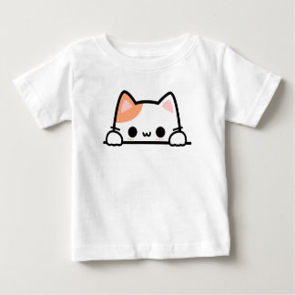 かわいいオレンジ色の猫 ベビーTシャツ