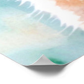 かわいいオレンジ色の猫 ポスター (角)