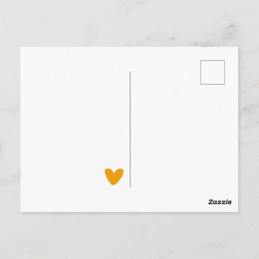 かわいいオレンジ色の猫 - 子供の誕生日 ポストカード (裏面)