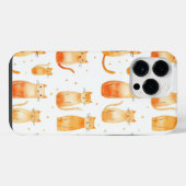 かわいいオレンジ色の猫 iPhoneケース (裏面横)