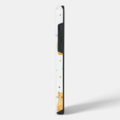 かわいいオレンジ色の猫 iPhoneケース (左側面)