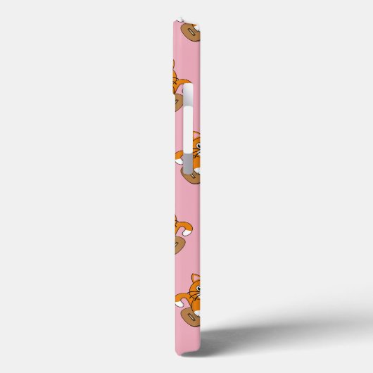 かわいいオレンジ色の白遊猫のギター漫画 Case-Mate iPhoneケース (裏面 / 左)