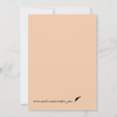 かわいいオレンジ色の結婚式の仲人にお誘いします 招待状 (裏面)