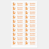 かわいいオレンジ色の踊りパーソナライズされた ラベル (シート)
