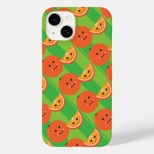 かわいいオレンジ色のiPhoneケース Case-Mate iPhoneケース (裏面)