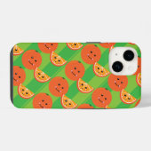 かわいいオレンジ色のiPhoneケース iPhoneケース (裏面横)