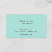 かわいいオレンジ虎猫猫身に着けているガラス 名刺 (裏面)