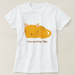 かわいいオレンジ虎猫猫 Tシャツ