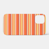 かわいいオレンジ赤のストライプ Case-Mate iPhoneケース (裏面 (横))