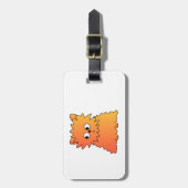 かわいいオレンジ長い毛猫 ラゲッジタグ (正面縦)