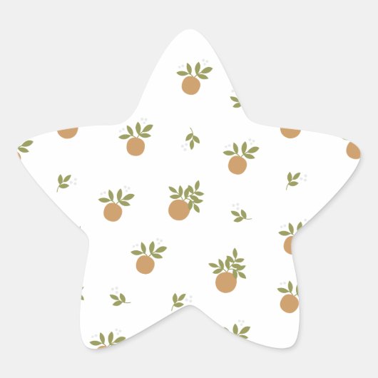 かわいいオレンジ パーティー ステッカー (正面)