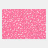 かわいいオレンジ 緑 赤の包装紙シート ラッピングペーパーシート (正面)