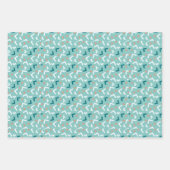 かわいいオレンジ 緑 赤の包装紙シート ラッピングペーパーシート (正面3)