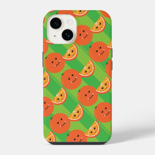 かわいいオレンジiPhoneケース iPhoneケース (裏面)