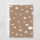 かわいいオンクラウド9ベビーシャワー 招待状 (裏面)
