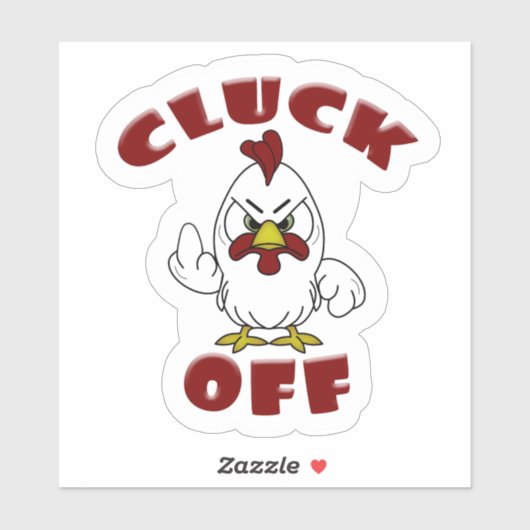 かわいいオンドリ怒ーアニメ シール (シート)