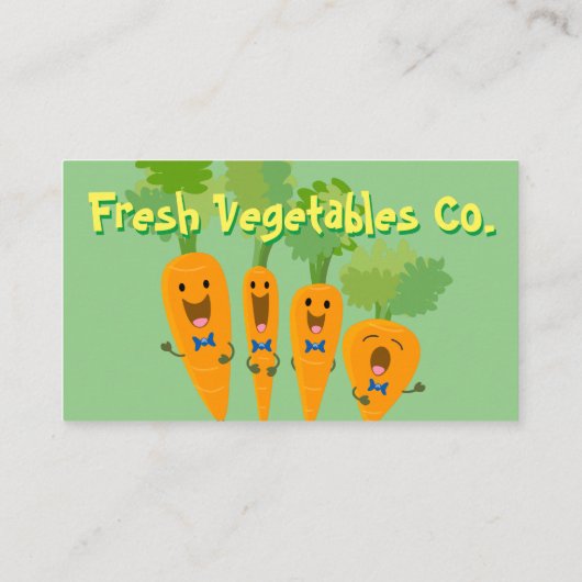 かわいいオーガニックマンガ野菜の果物栽培者 名刺 (裏面)