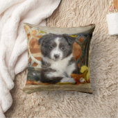 かわいいオージー·シェパード犬バイカラー子犬- クッション (ブランケット)