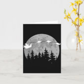 かわいいオーストラリアのカンガルーサンタスレイ オーストラリアのクリスマス カード (黄色い花)