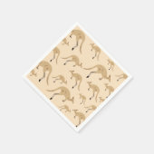 かわいいオーストラリアのカンガルー柄 スタンダードカクテルナプキン (角)