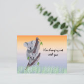 かわいいオーストラリアのコアラの郵便はがき ポストカード (スタンド正面)