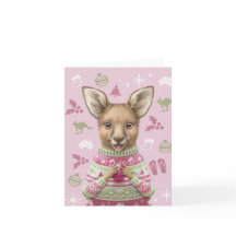 かわいいオーストラリアの動物のクリスマスカード