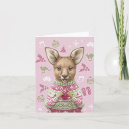 かわいいオーストラリアの動物のクリスマスカード シーズンカード