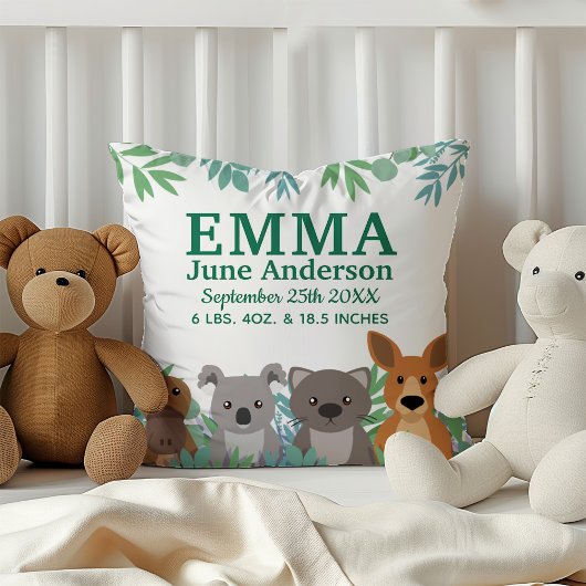 かわいいオーストラリアの動物のベビーコーナー クッション