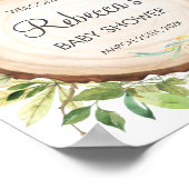 かわいいオーストラリアの動物の赤ちゃんシャワー歓迎サイン ポスター (角)