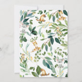 かわいいオーストラリアの動物コアラ1歳の誕生日パーティー 招待状 (裏面)