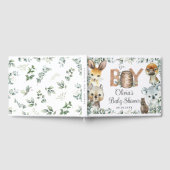 かわいいオーストラリアの動物緑の少年の赤ちゃんシャワー ゲストブック (全面)