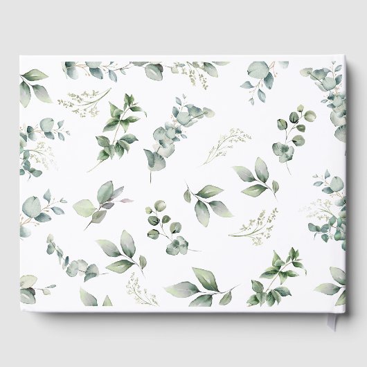 かわいいオーストラリアの動物緑の少年の赤ちゃんシャワー ゲストブック (裏面)