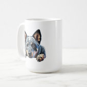 かわいいオーストラリアの牛の犬のデザイン» コーヒーマグカップ (正面左)