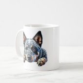 かわいいオーストラリアの牛の犬のデザイン» コーヒーマグカップ (正面左)