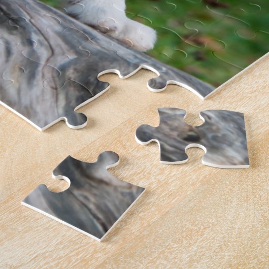 かわいいオーストラリアの羊飼いの子犬 ジグソーパズル (側面)