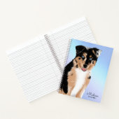 かわいいオーストラリアの羊飼いの子犬 |名前 |パステル ノートブック (内部)