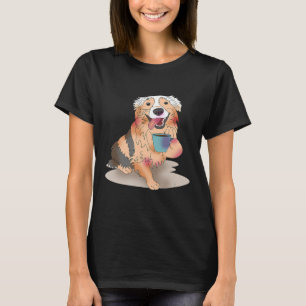 かわいいオーストラリアの羊飼い犬のオーナーコーヒー動物 Tシャツ