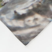 かわいいオーストラリアの羊飼い犬の子犬、心地よい フリースブランケット (角)