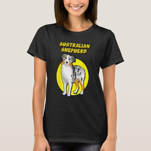 かわいいオーストラリアの羊飼い Tシャツ (正面)
