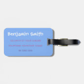 かわいいオーストラリアベビーウォンバット漫画イラストレーション ラゲッジタグ (裏面横)