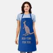 かわいいオーストラリアンファニーキツネウサギパンプールートゥーフォアユー エプロン (着用した状態)