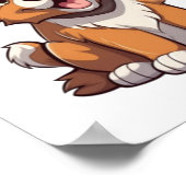 かわいいオーストラリア羊飼い子犬 ポスター (角)