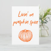 かわいいオータムワードアート　パンプキンスパイス美味しい 招待状 (スタンド正面)