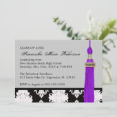 かわいいオーダーメイドの卒業パーティー招待状 招待状 (スタンド正面)