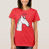 かわいいオーダーメイドの馬 Tシャツ (正面)