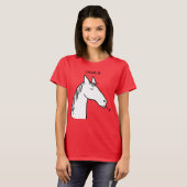 かわいいオーダーメイドの馬 Tシャツ (正面フル)