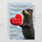 かわいいオーダーメイドラブオッターバレンタインデーカード シーズンカード (正面/裏面)